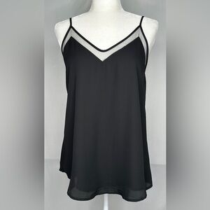 Lulus Sweet Fling Black Mesh Tank Top Whimsigoth Dark Fairy‎ Grunge Sz S